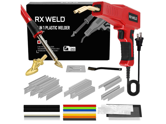 2-in-1 Plastic Welder, 1000PCS Hot Stapler Repair Kit Soldering Iron, Repair for Automotive Car Bumper DIY, Patent Number D1052628