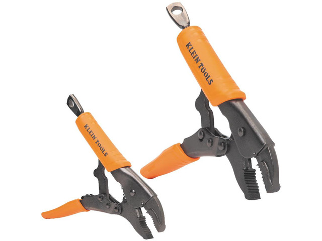 38660 Locking Pliers Set, 7-Inch and 10-Inch Curved Jaw Pliers, Quick Release Handles, High Torque and Gripping Power, 2-Piece