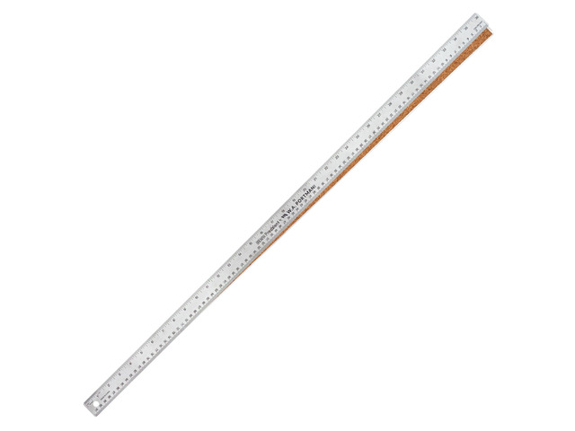 WA Portman Metal Ruler 36'', Metric Edge Corkback Stainless Steel Ruler Cork Backing Metal Ruler with Non-Slip Flexible Stainless Steel Straight...