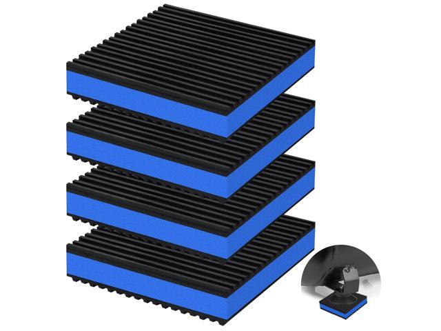 4 Pack Anti Vibration Pads for Washing Machine 4'x4'x7/8', Sound Isolation Vibrating Pad Ribbed Rubber Damping Mat EVA Center for Air Compressors,...