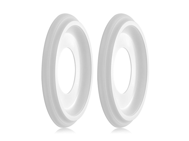 2Packs Molded Nylon Ceiling Medallion for Light Fixtures and Ceiling Fans, 9.8'OD x 4'ID x 0.94'P (Fits Canopies up to7-1/4')(White)
