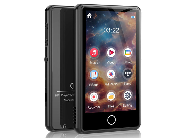 80GB MP3 Music Player with Bluetooth, 3-inch Portable MP4 Player Support All Formats Video with Built-in Speaker, FM Radio, Video, E-Book,...