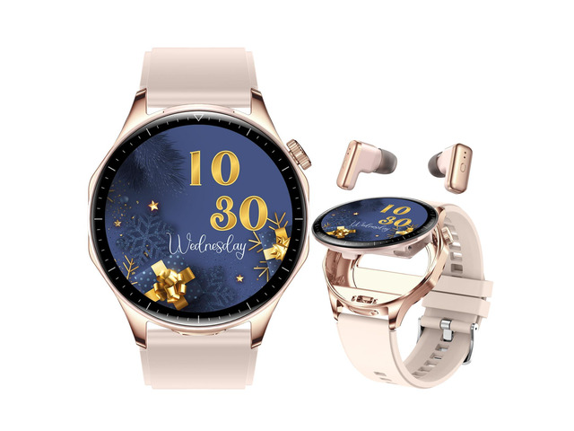 2 in 1 Smart Watch with Earbuds, 1.43' AMOLED Colorful Full Touch Screen Bluetooth Smartwatch for Men Women, Long Time Standby Men Women Sports...