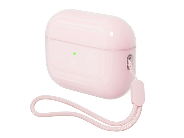 Case for AirPods Pro 2 Never-Sretch-Out Shock-Proof Protective Semi Hard Silicone Case Compatible with Apple Airpods Pro 2nd Generation (Pale Pink)