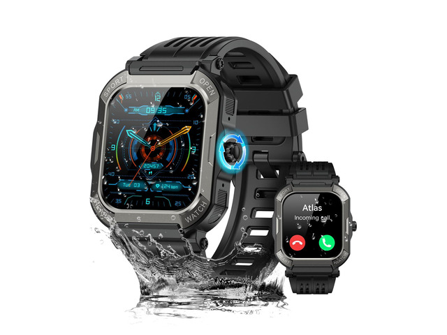 Smart Watch for Men Fitness Tracker: Military Digital Mens Watches Bluetooth Make Answer Call Running Waterproof Smartwatch Android Phones iPhone...