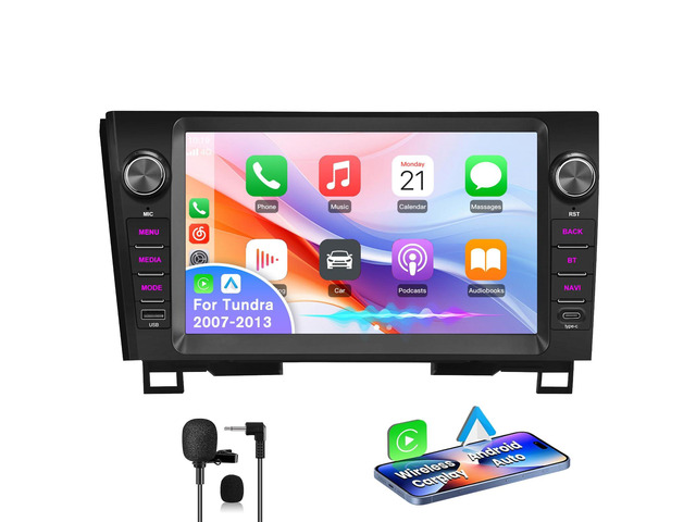 9' IPS Car Radio for Toyota Tundra 2007-2013, Sequoia 2008-2018 4 Core 2GB+32GB Android 13 Touch screen Stereo Wireless CarPlay & Android Auto...