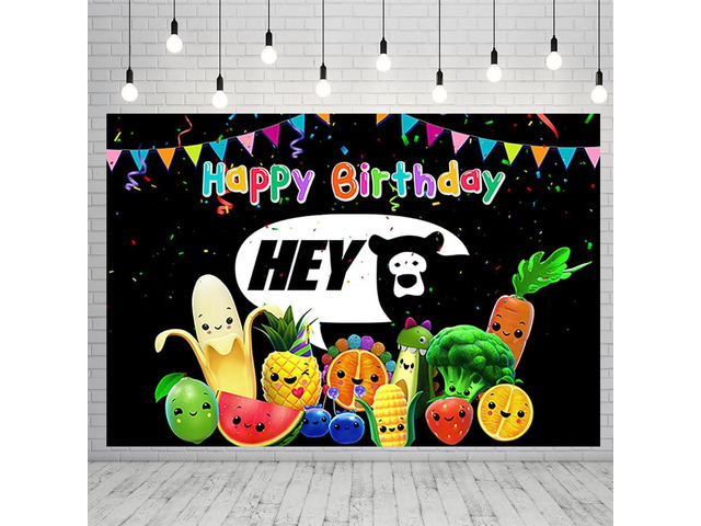 Fruit Backdrop for Hey Bear Sensory Fruit Birthday Party Supplies 59x38in Fruit Banner for Baby Shower Birthday Party Decoration