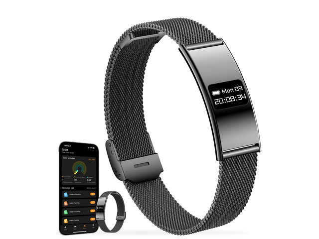 Unisex Smart Bracelet, Fitness Tracker Smart Watch with Heart Rate, Blood Oxygen, Sleep Monitoring, Waterproof, Multiple Sports Modes, Compatible...