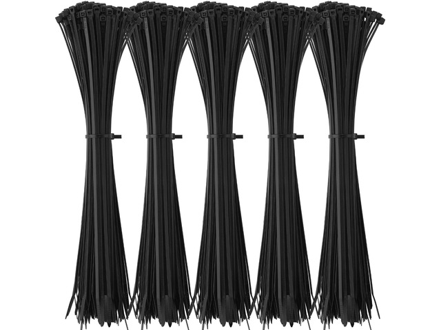 500 Pack Long Zip Ties Heavy Duty, Ultra Exclusive Strong Cable Ties Large Industrial Electrical for Indoor Outdoor Plastic Wraps(Black,18 Inch)