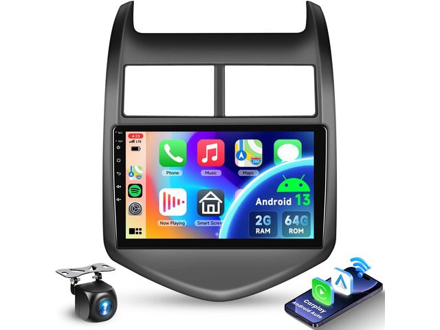 2G+64G for Chevrolet Chevy Aveo Sonic 2011-2015 Android 13 Car Stereo with Wireless Carplay Android Auto, 9 Inch Touch Screen Car Radio Support...