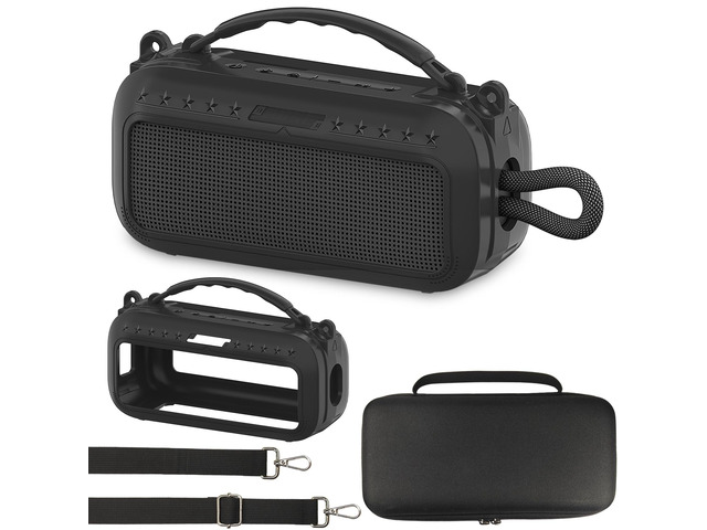 Silicone Cover and Carrying Case for Bose SoundLink Plus Speaker Protective Cases with Handle and Shoulder Strap, Soft Silicone Cover and Hard...