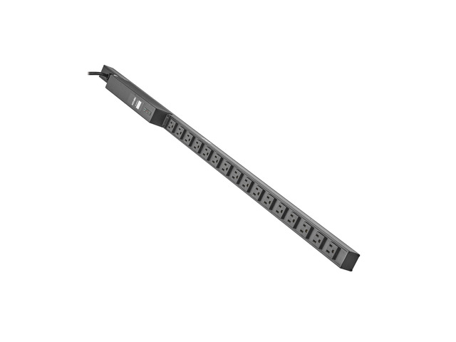 1.44kW Metered PDU 15A with Isobar Surge Protection, 3840 Joules, 120V, 16 Outlets Standard NEMA 5-15R, 15 ft. Power Cord (L5-30P), 0U Vertical...
