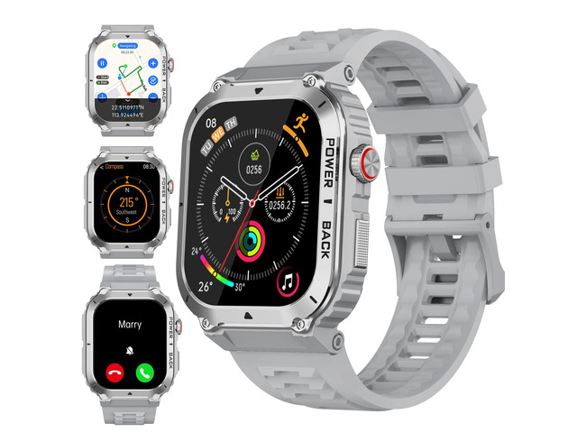 Military Smart Watch with GPS and Map(Answer/Make Call), Smartwatches with Health Monitor, Compass/Altitude/Air Pressure,100+ Sport Modes, Fitness...