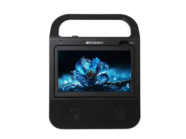 EDL-3000 10.1' Portable TV & DVD Boombox System IPS Display, Built-in ATSC TV Tuner, HDMI Input, Bluetooth 5.3, USB Playback & Rechargeable...