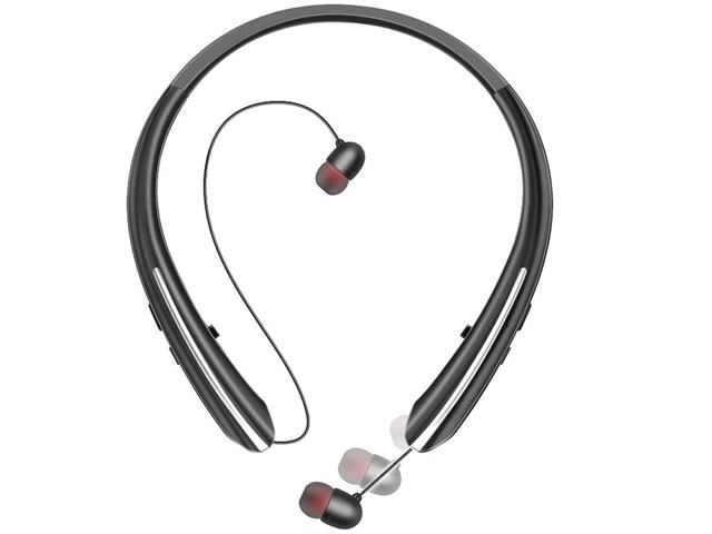 Neckband Bluetooth Headphones with Smart Noise Cancelling, 22H HiFi Stereo Sound, Bluetooth 5.3, Magnetic Retractable Earbuds, IPX5 Waterproof,...
