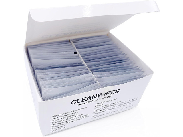 - Pack of 50 Fiber Optic Cleaning Papers, for Decontamination of Bare Fibre Before Splicing and Fibre Optic Connector Ends