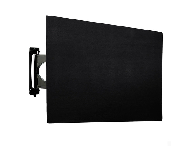Indoor TV dust cover, elastic fabric with adjustable size, Suitable for most brands of 76-85 inch flat or curved TVs(Black, 76 - 85 inches)