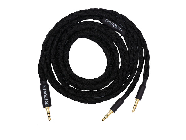 Tripowin GranVia Upgraded OFC Headphone Replacement Cable Dual 3.5mm Connector to 3.5mm Stereo Headphone Cable for...