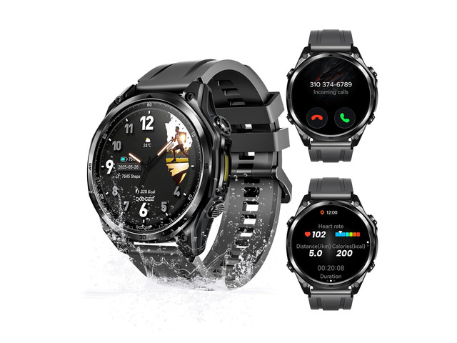 ANYWISE W1 LITE Smart Watches for Men, 1.43''AMOLED Mens Smart Watch for Android/iOS, 5ATM Waterproof Fitness, 170+ Sports Modes, Answer/Make...