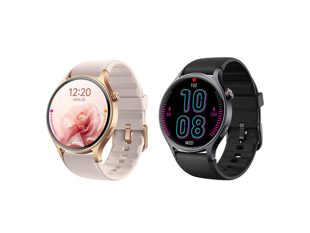 Smart Watch for Men Women, AMOLED Ultra-Clear Screen Fitness Trackers with Heart Rate/Sleep/SpO2 Monitor, Smartwatch for...