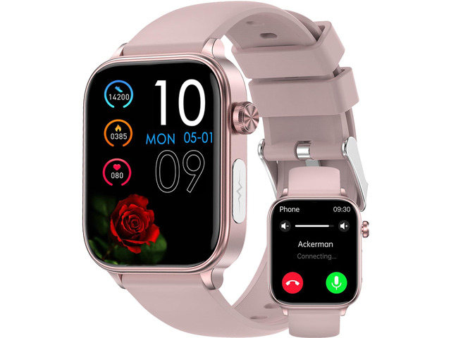 Men's Women's Smart Watch,1.96-inch HD Touchscreen Smartwatch,100+ Sports,Blood Pressure,Heart Rate,Blood Oxygen,Sleep Monitoring,IP68 Waterproof...