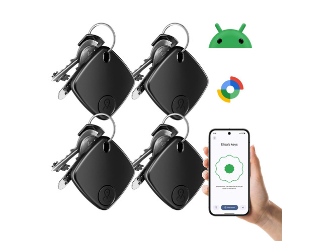 4 Pack Android Compatible Smart Tracker Tag- Tracker Tags for Android Phones, Supports Google Find My Device, 2026 New Model