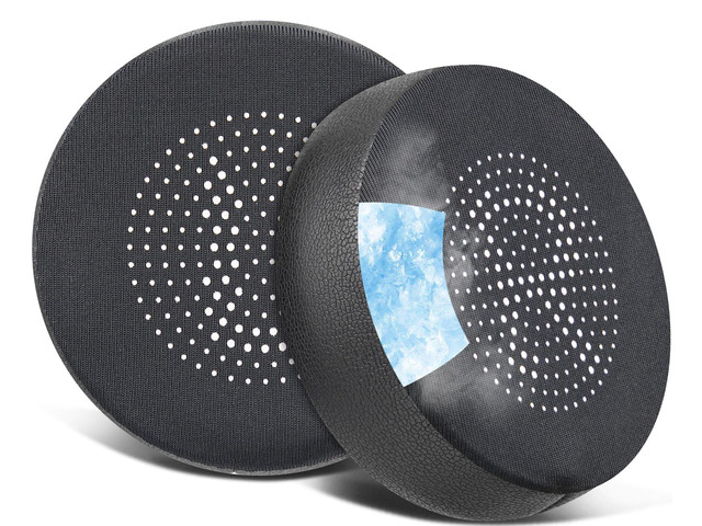 Cooling Ear Cushions for Jabra Evolve 75 - Black (Not Fit Evolve2 75), Earpads for Evolve 75(75UC 75MS 75SE) On-ear Headphones