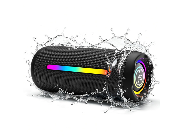 Portable Bluetooth Speaker, IPX7 Waterproof Wireless Speaker, 35W Loud Stereo Sound and Deep Bass, 24H Playtime, Bluetooth 5.4, RGB Lights, Smart...