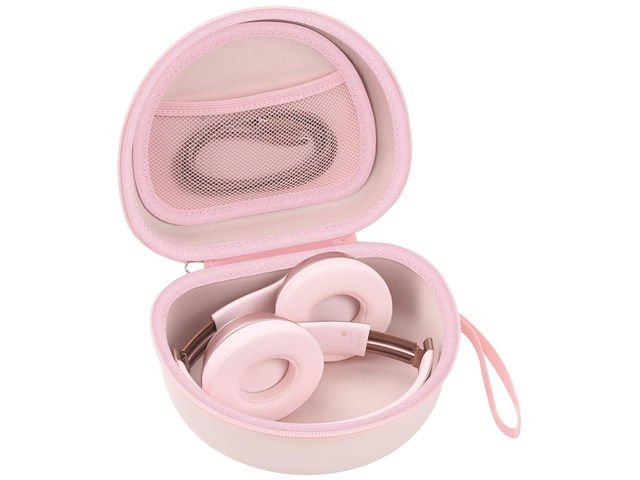 Headphone Case for Beats/JLab Go JBuds Lux ANC/JBL/BERIBES/KVIDIO, Pink for Souncore Q20i/ TOZO HT3/ Picun Foldable Over-Ear Headphones,with...