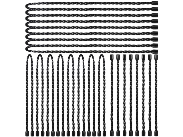 24Pcs Silicone Cable Ties 6/12/18 Inch Reusable Silicone Twist Ties Steel-Core Cable Tie Straps for Bundling and Organizing Bendable Cord Tie...