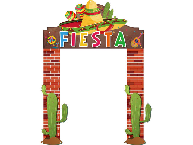 3 Pcs Fiesta Party Banner Decorations Mexican Themed Backdrop with Sombrero Cactus and Guitar, Reusable Fiesta Backdrop for Taco Tuesday,...