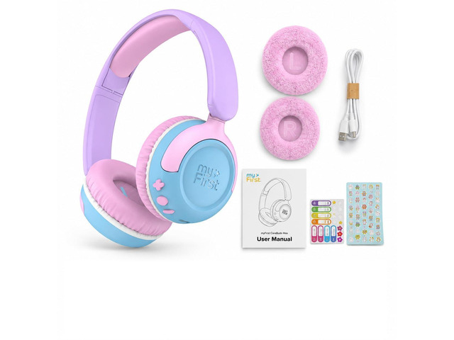 CareBuds Max Kids Headphones, Wireless & Wired Bluetooth Headphones for Kids with Mic, 85/94dB Volume Limit, 52H Playtime, Fast Charge, Dual Audio...
