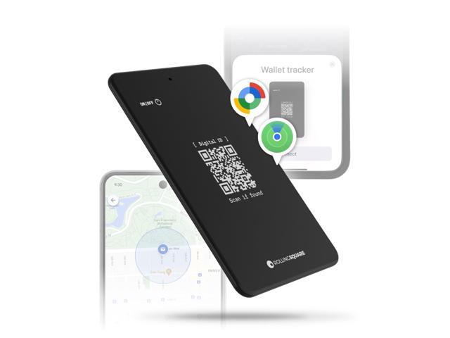 AirCard Dual - Bluetooth Wallet Tracker - Compatibile with Both Apple iOS Find My and Google Android Find Hub Wireless Charging, Anti-Loss Card ...