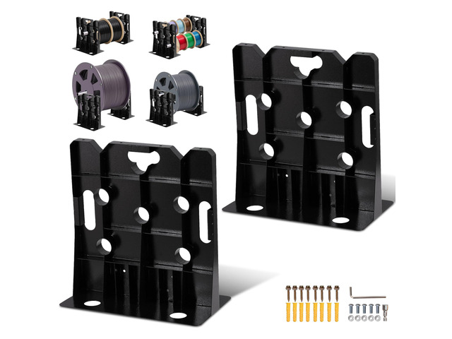 Heavy Duty Wire Dispenser Rack & Workstation, 400 LB Capacity Steel Cable Spool Holder, Tool-Free Setup for 34' Reels, Converts to Sawhorse, Shelf...