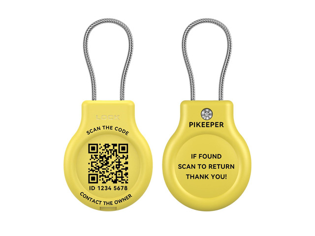 Pro 2-in-1 Waterproof Luggage Tracker & QR Code [iOS Only], 1-Pk Works with Apple Find My Lost-and-Found QR Code Anti-Theft & Anti-Collision...