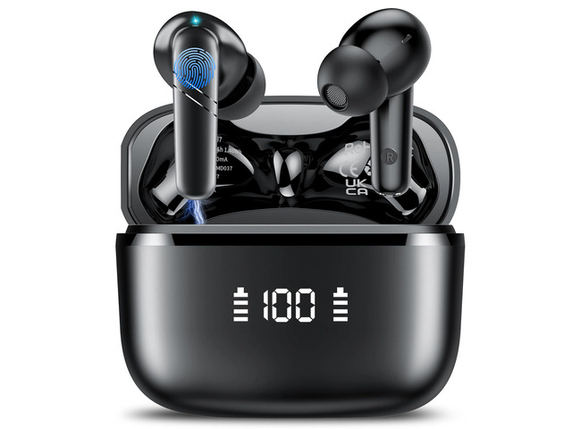 Wireless Earbuds, Bluetooth 5.4 Headphones 48H Playtime Ear Buds, Bluetooth Earbuds Stereo with LED Display, Clear Call, IPX7 Waterproof in Ear...