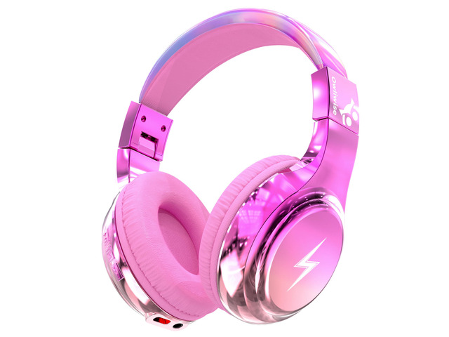 Kids Bluetooth Headphones, 74/85dB Volume Limited, 65H Playtime, Built-in Mic, Fast Charging, Foldable Toddler Wireless Over-Ear with AUX Cord, for...