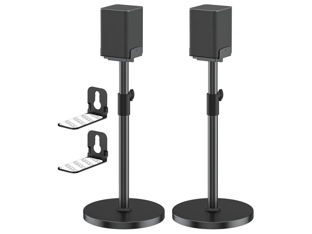 Heavy-Duty Speaker Stands Pair for LG Speaker Stands with LG Soundbar Mount - Height Adjustable Floor Speaker Stands for LG Surround Sound Speaker...