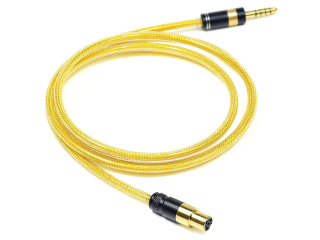 4-Pin Mini XLR 6N OFC Silver-Plated with Metal Shielding Layer 4.4mm 3.5mm Headphone Upgrade Cable for SENNHEISER HD 490 PRO, HD 490 PRO Plus,...