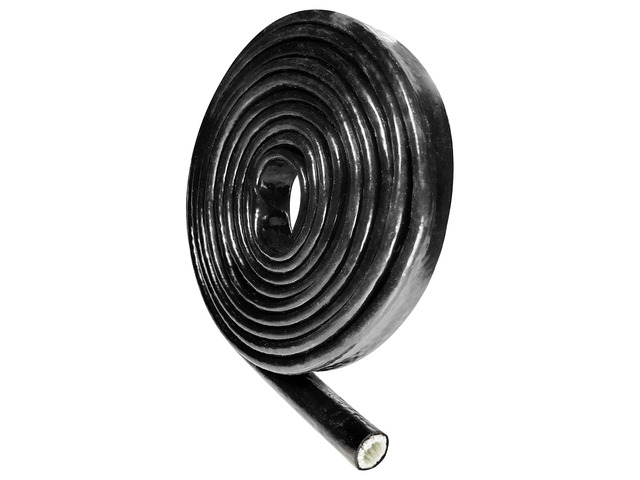 1/2 ID Heat Shielded Fire Thermo Armor Fire Sleeve Silicone Coated Fiberglass for Hose Lines & Electrical Wiring Black, 3 feet