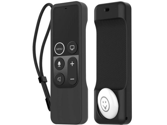 Protective Case for Apple TV 4K Siri Remote 3rd & 2nd Gen with AirTag Holder, Magnet Technology, Lanyard Included, Great Grip, Heavy Shock...