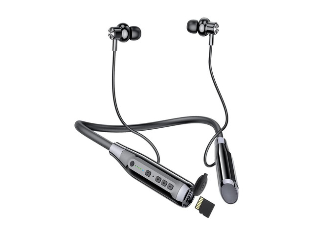 100H Playtime Wireless Bluetooth Headphones with TF Card Slot Neckband Bluetooth Earphones Wireless Earbuds, Running Wireless Earbuds Bluetooth...