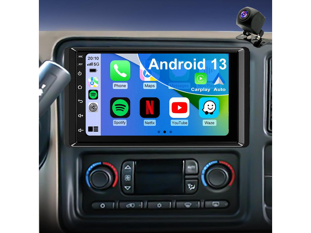 5Gwifi 64G Car Radio for Chevy Silverado 1500 2500 3500 2003-2006, GMC Sierra 1500 2500 3500 2003-2006, Impala 2000-2005, 7'' Suburban Hummer H2...