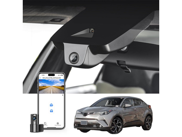 Front 4K & Rear 1080P Dash Cam for Toyota C-HR 2018-2020(Model B) LE Limited XLE Premium etc, Integrated OEM Look, 2160P UHD Video, Built-in WiFi...