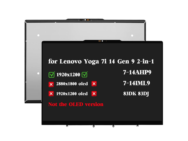 Replacement for Lenovo Yoga 7i 14' Gen 9 2-in-1 7-14AHP9 7-14IML9 2024 83DK 83DJ 83DK000AUS 83DK000BUS 83DJ0001US 83DK000FUS 1920x1200 WUXGA LCD...