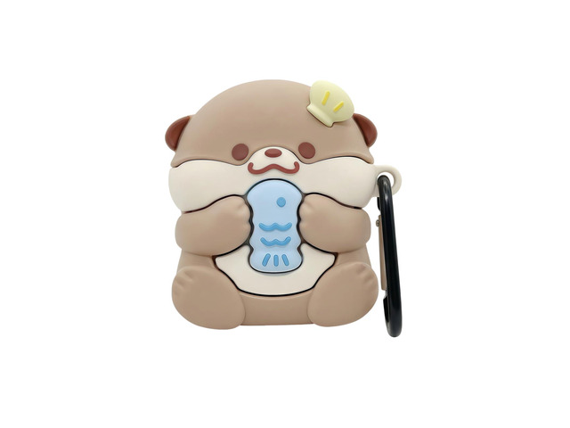 Cute Kawaii Case for AirPods 4 Case Cover Compatible with AirPod 4th Generation 2024 Funny Otter Shockproof Protective Earbuds Cover for Air pods