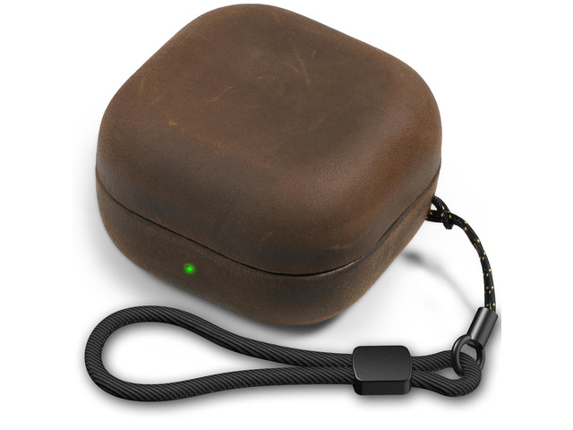 Leather Case for Samsung Galaxy Buds 4 Pro/Galaxy Buds 4 Case 2026 Handcrafted Genuine Leather Cover, Crazy Horse Leather, Vintage Patina,...