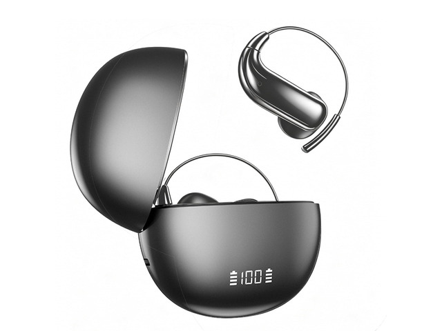 Semi Open Over Ear Earbuds Wireless Bluetooth Semi Open Ear Headphones Air Conduction Earbuds with Over-Ear Hooks Open Ear Buds Out of Ear Headphones