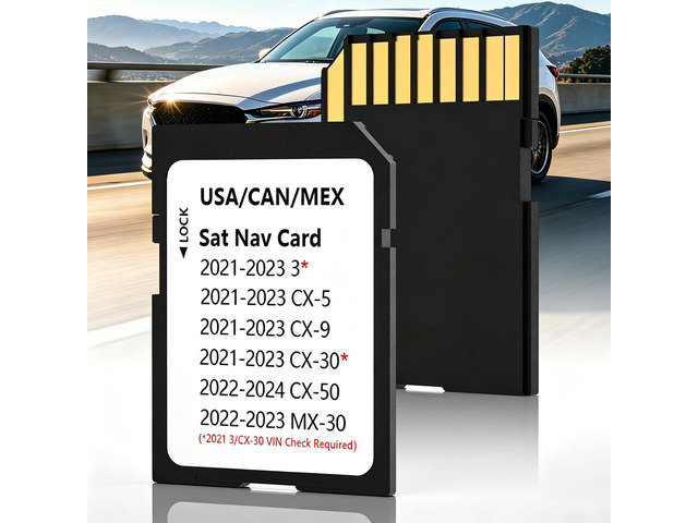 Navigation SD Card for Mazda - Compatible with Mazda CX-5(2021-23), CX-30(2021-23), 3 (2021-23), CX-9(2021-23), CX-50(2022-24), MX-30(2022-23) ...