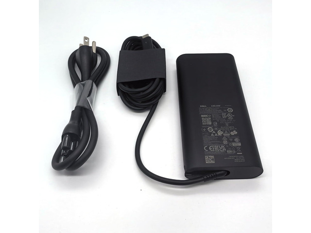 Laptop Charger GAN 130W USB C Type C AC Adapter,Alienware X14 X14 R2, Inspiron 16 Plus 7620 7630, Precision 3470 3480 3570 3571 3580 3581 5470 5480...